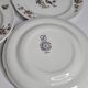 Set of 10 porcelain plates, floral and bird decoration, 18 cm, vintage
