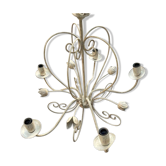 Beige metal chandelier