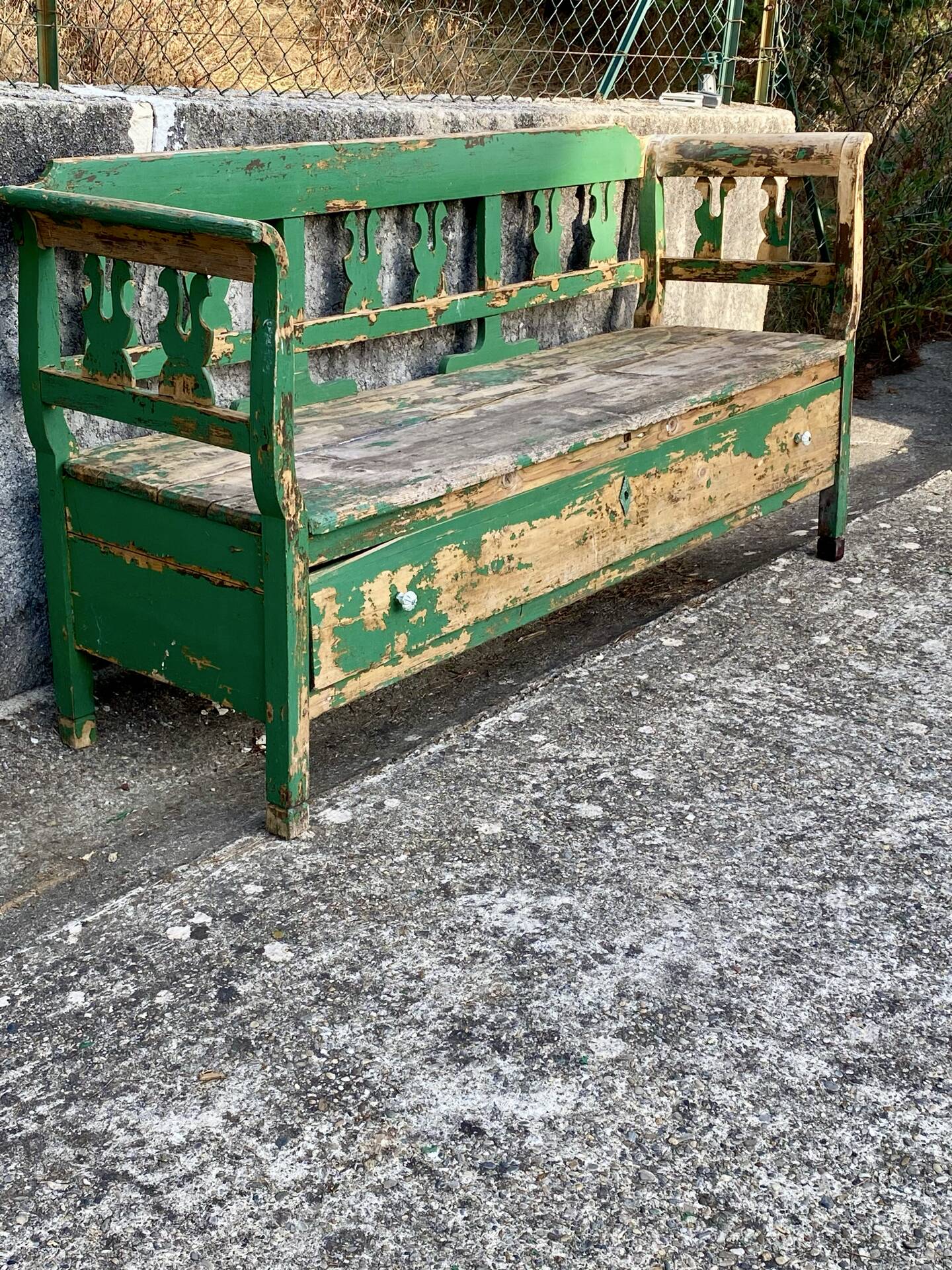 Wooden bench