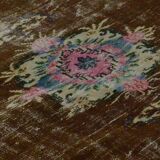 Modern Unique Rug, Turkish Oriental Handmade Boho Kilim Rug,for Kitchen,Bedroom 187x 260 cm