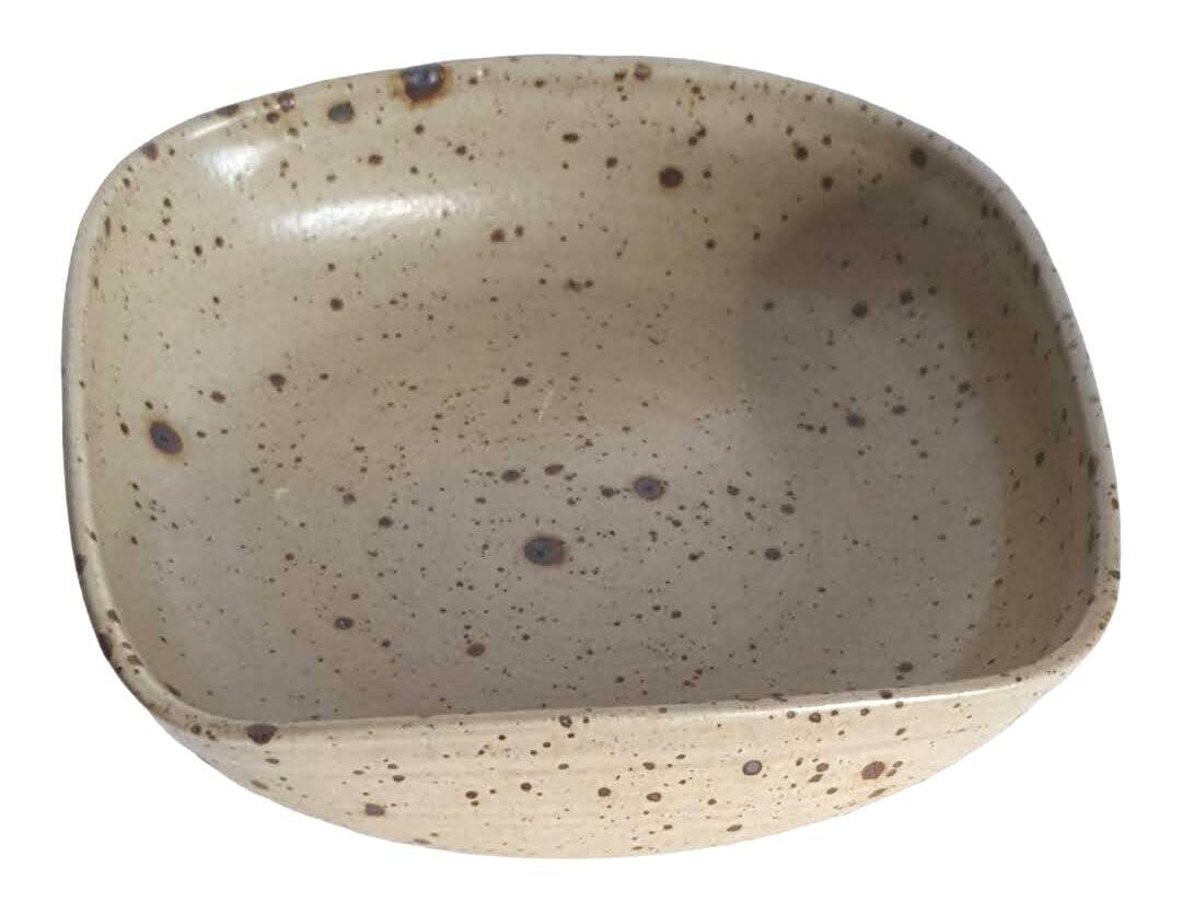 Pyrite stoneware dish