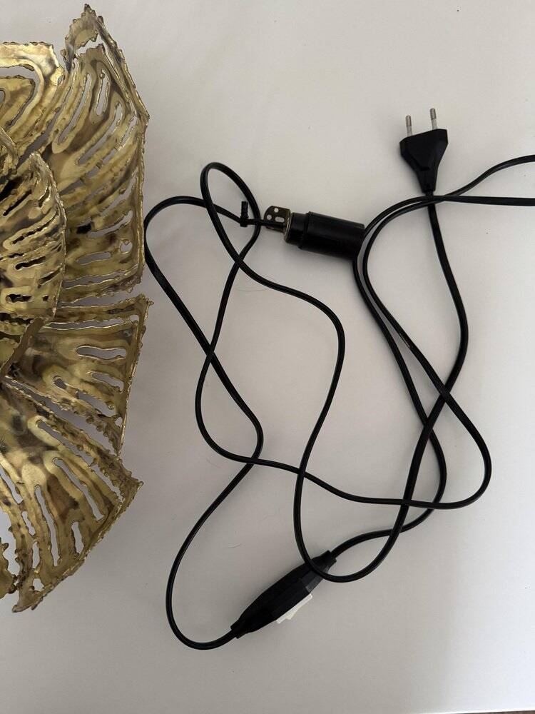 Brass sun wall sconce by Svend Aage Sørensen, Denmark, 1960s, brutalist