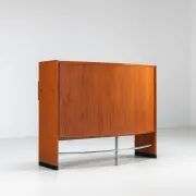 Erik Buch boomerang dry bar set in teak Dyrlund Denmark 1960