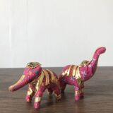 Duo of decorative Indian elephants