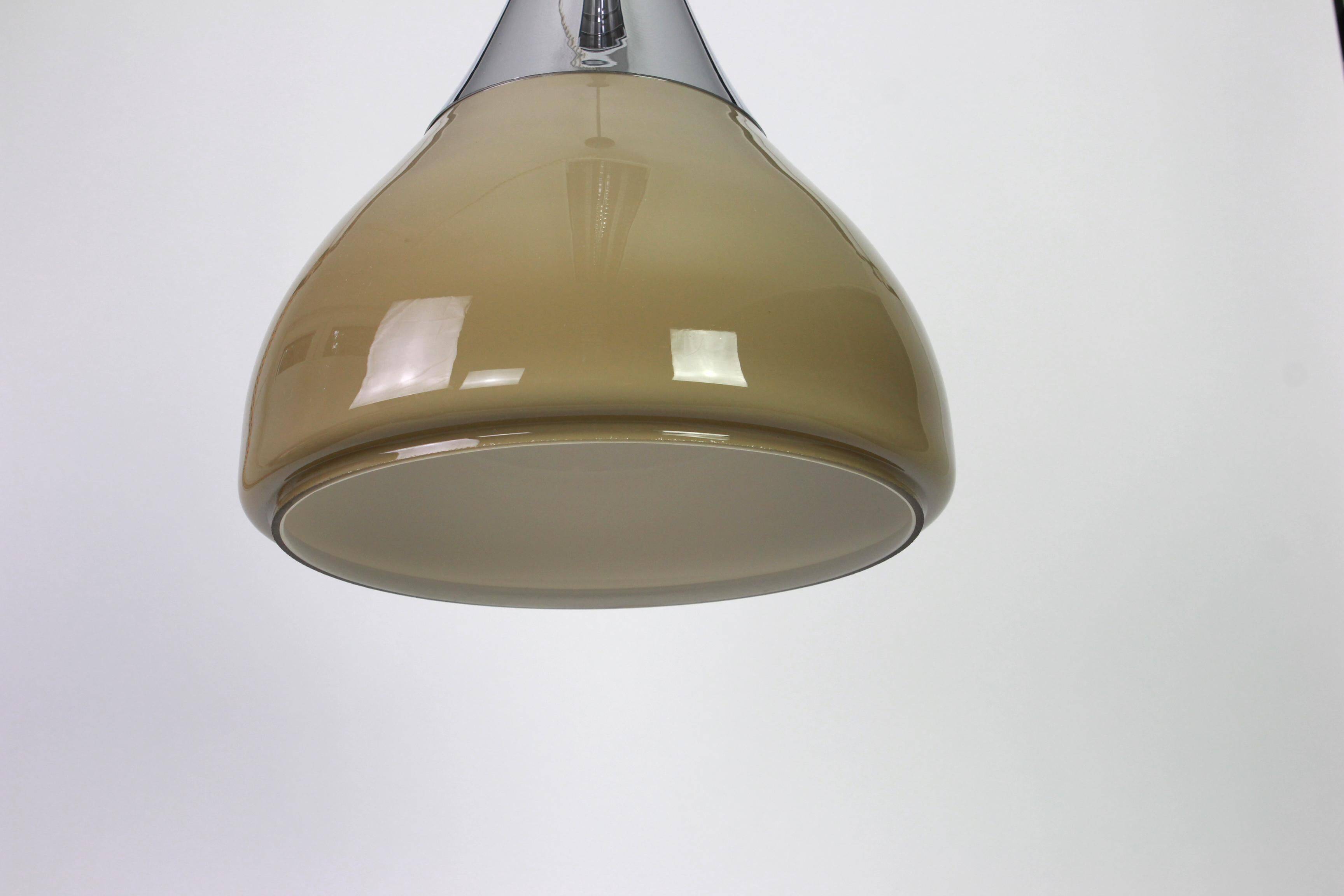 Large opaline glass pendant by Braun, Limburg, Germany, 1970s.