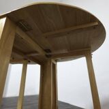 Scandinavian Folding Table and Chairs, 1980s, Set of 2