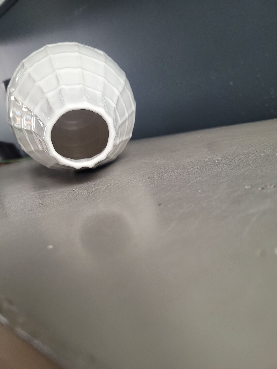 Relief porcelain vase