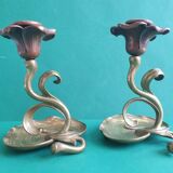 Pair of Art Nouveau candlesticks