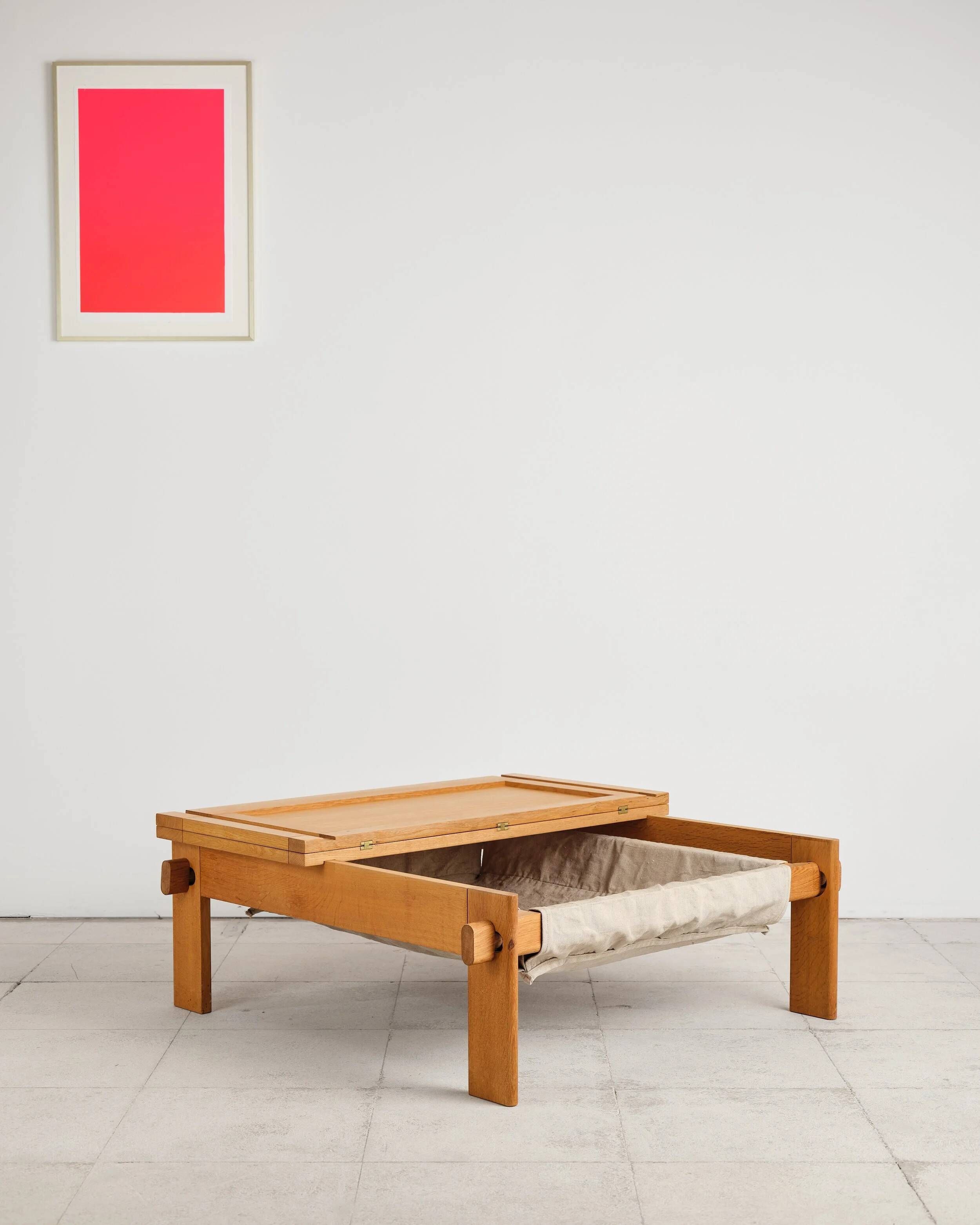 Large brutalist coffee table by Tage Poulsen, Denmark, 1960s.
