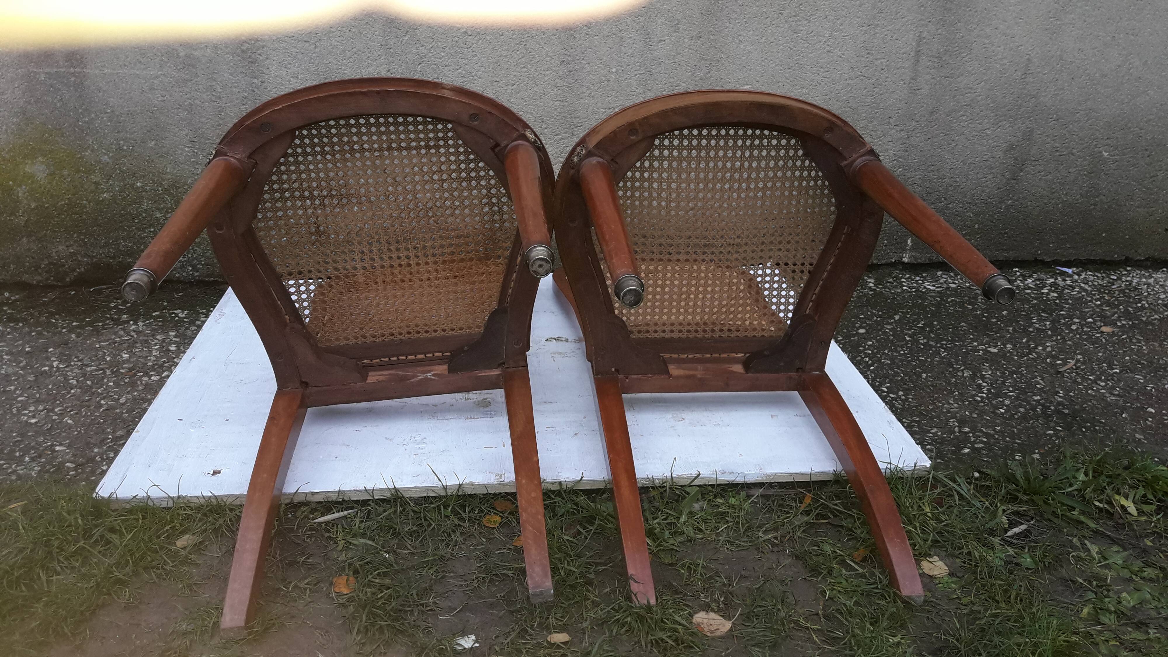 Lot  de 2 chaises style louis XVI