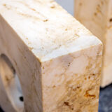 Travertine table lamps by Giuliano Cesari for Nucleo Sormani, 70s, set of 2