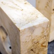 Travertine table lamps by Giuliano Cesari for Nucleo Sormani, 70s, set of 2
