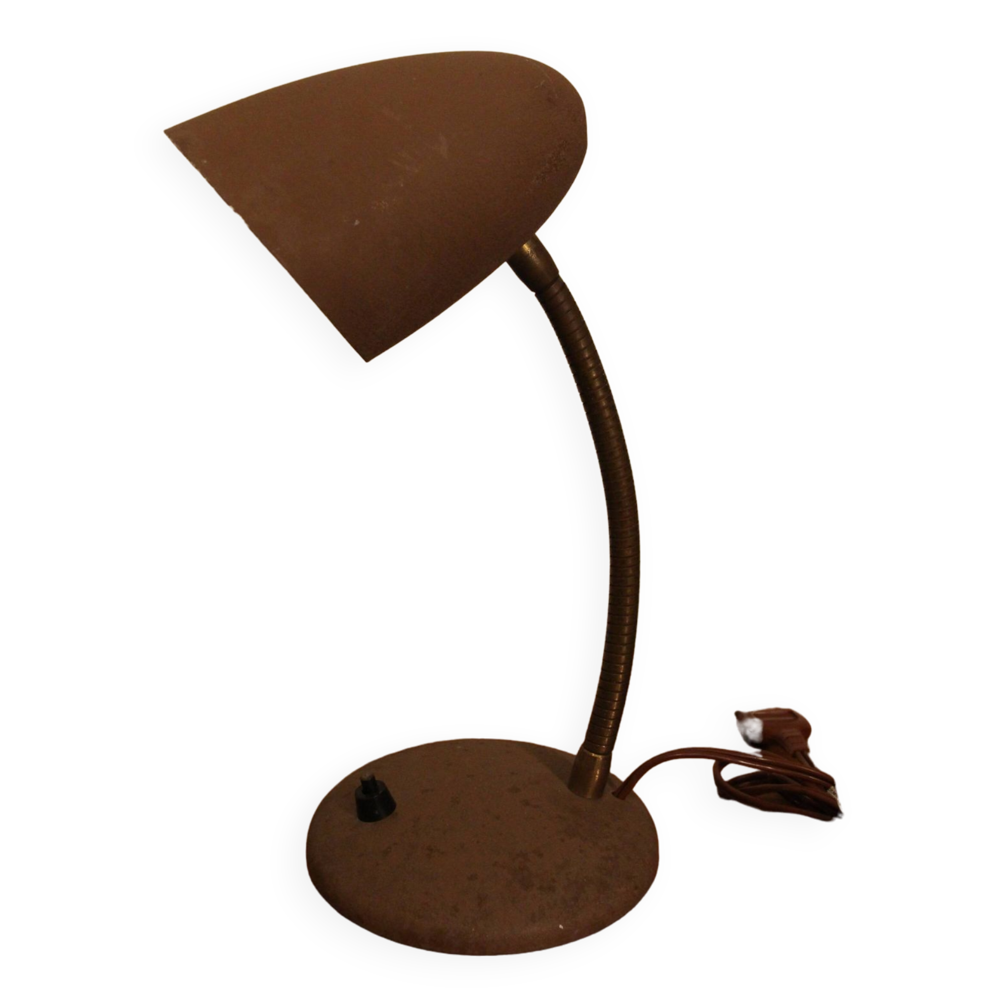 50's brown desk lamp