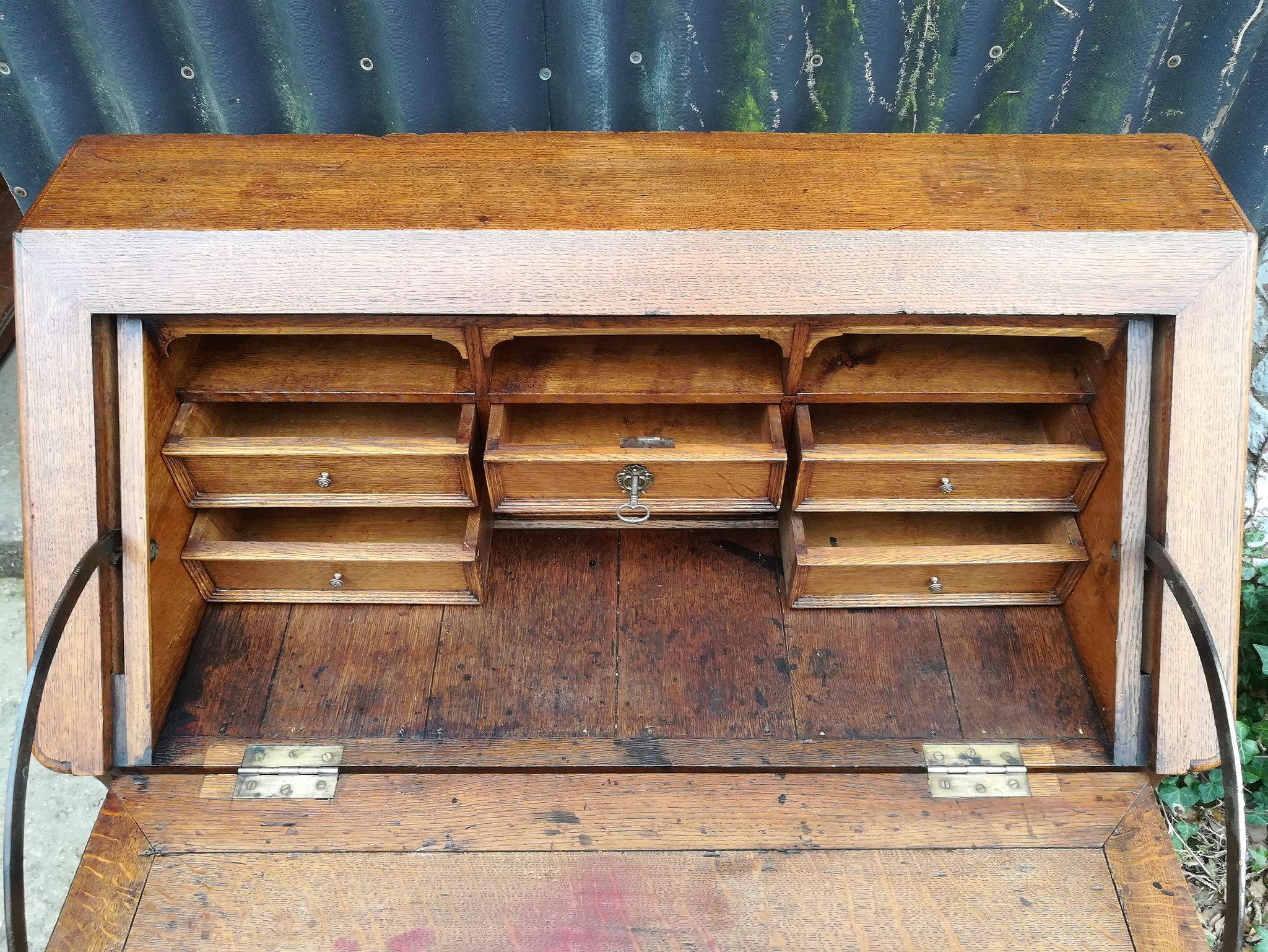 Louis XV style slope desk in oak