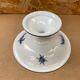 Antique White Porcelain Cake Dish Compotier Vintage Flower Decor
