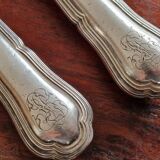 Service carving set with hollow silver handle - Spatours model