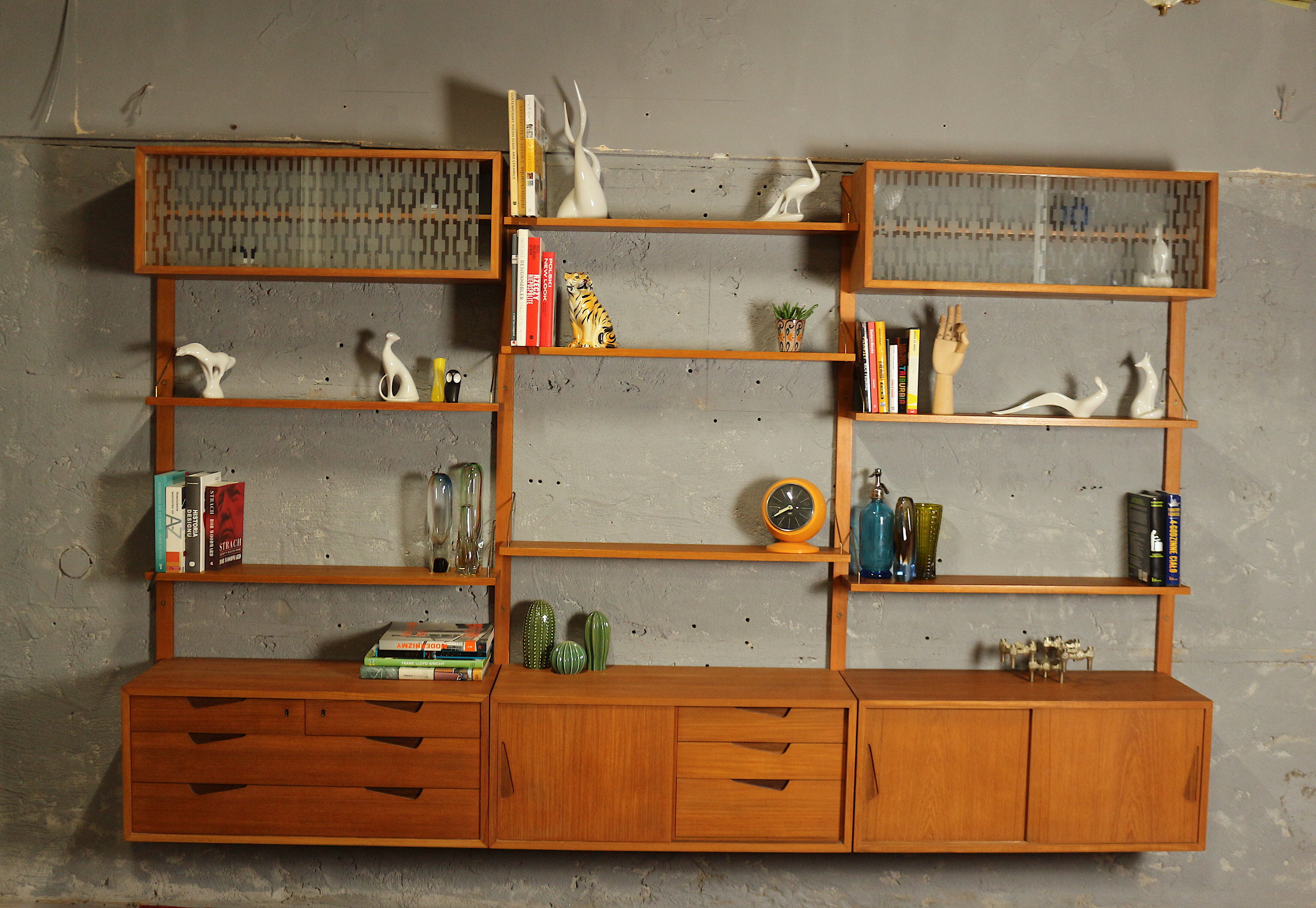 Mid Century Wall Unit by Rival Brødrene Jåtog Mobelfabrik, Norway 1960's
