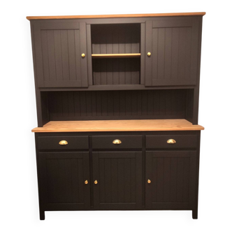 Black and wooden sideboard