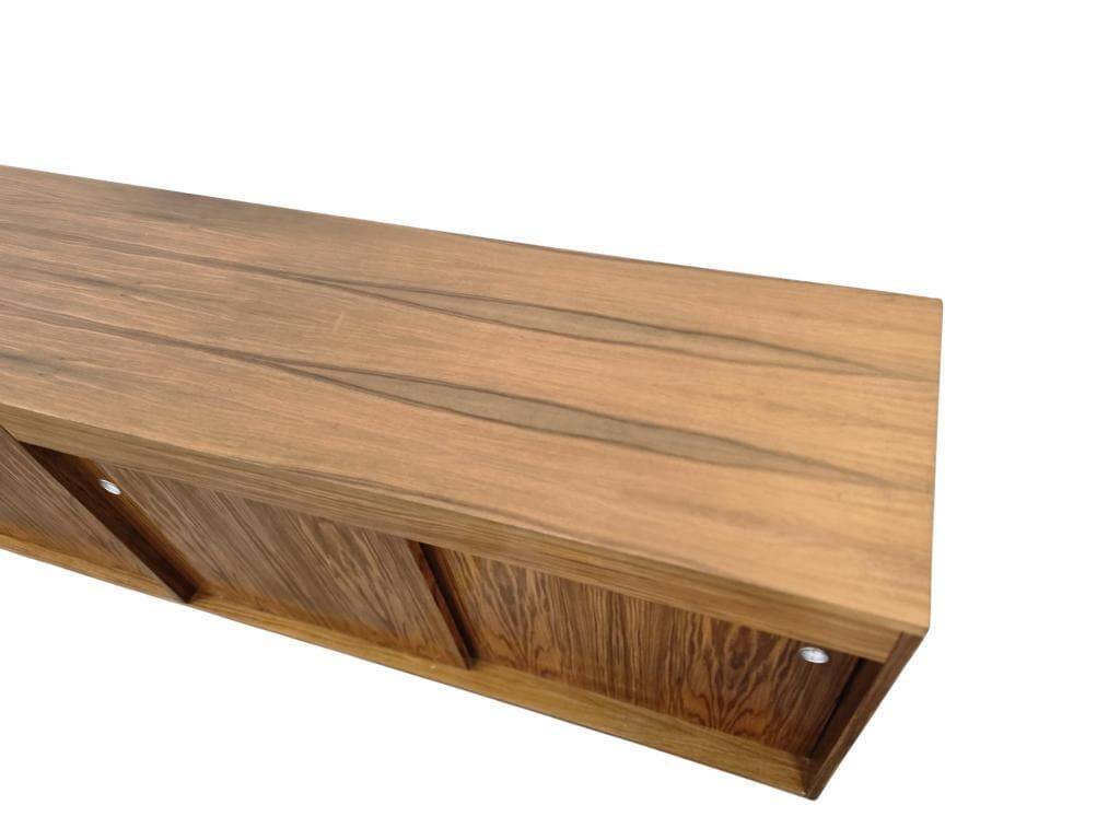 Vintage XL wooden wall cabinet / wardrobe with sliding doors