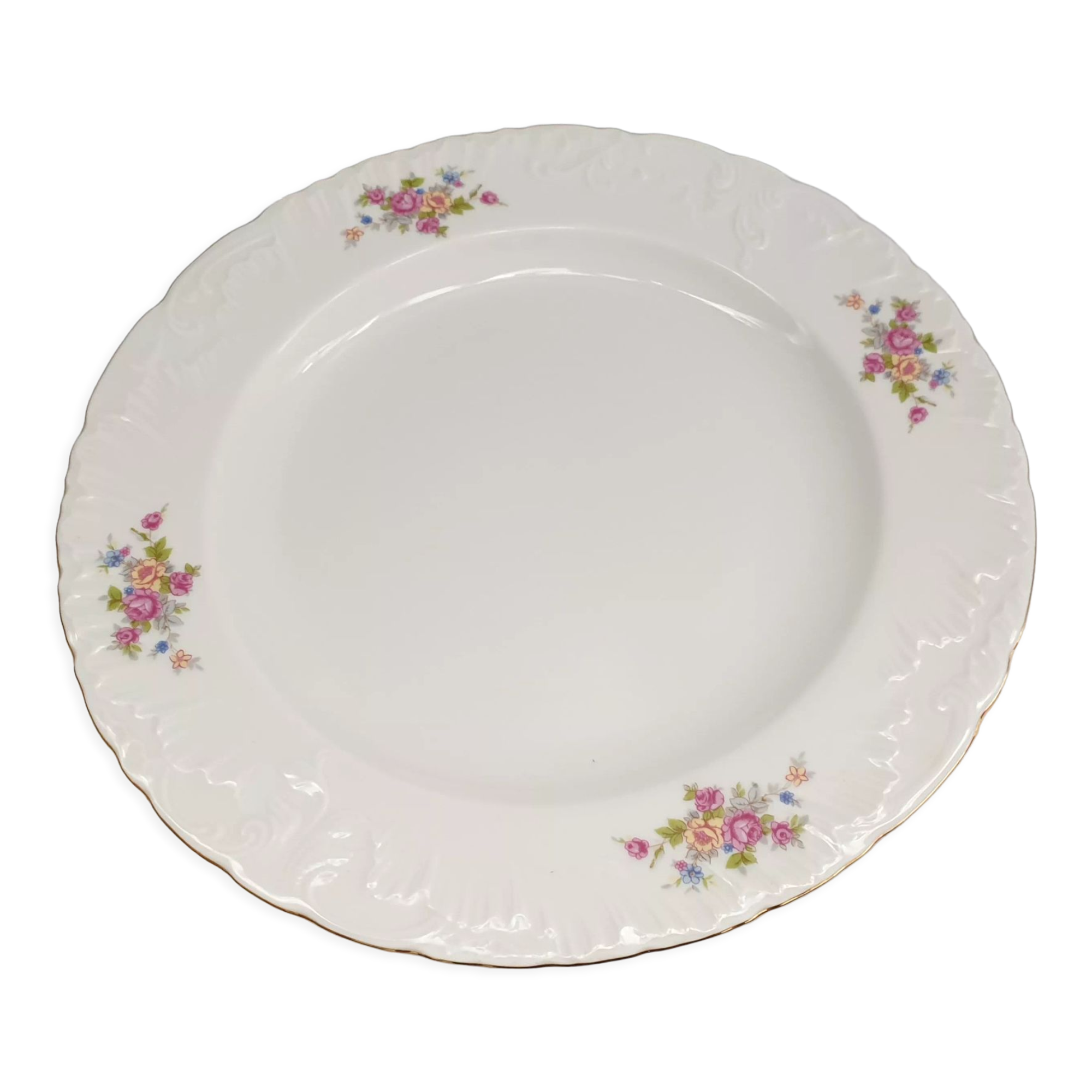 Large vintage serving plate in fine porcelain prestige collection