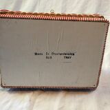 Vintage wicker and "scoubidou" box