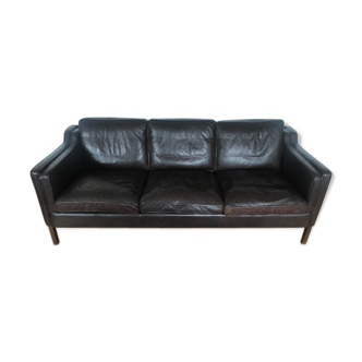 Stouby brown leather sofa