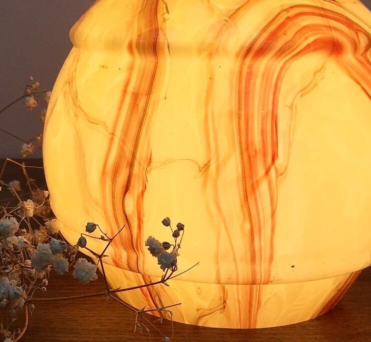 Clichy vintage glass wall light  marbled effect