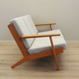 Canapé en chêne, design danois, années 1960, designer : Hans J. Wegner, fabricant : Getama