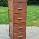 Oak craft cabinet with 5 drawers from the 1930s/1950s