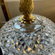 Bonbonnière vintage en cristal ciselé et bronze