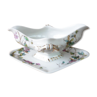 Limoges porcelain sauce dish, 1900