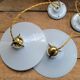 Duo de suspensions en opaline blanche