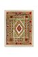 Tapis turc vintage noué à la main 108x131 cm