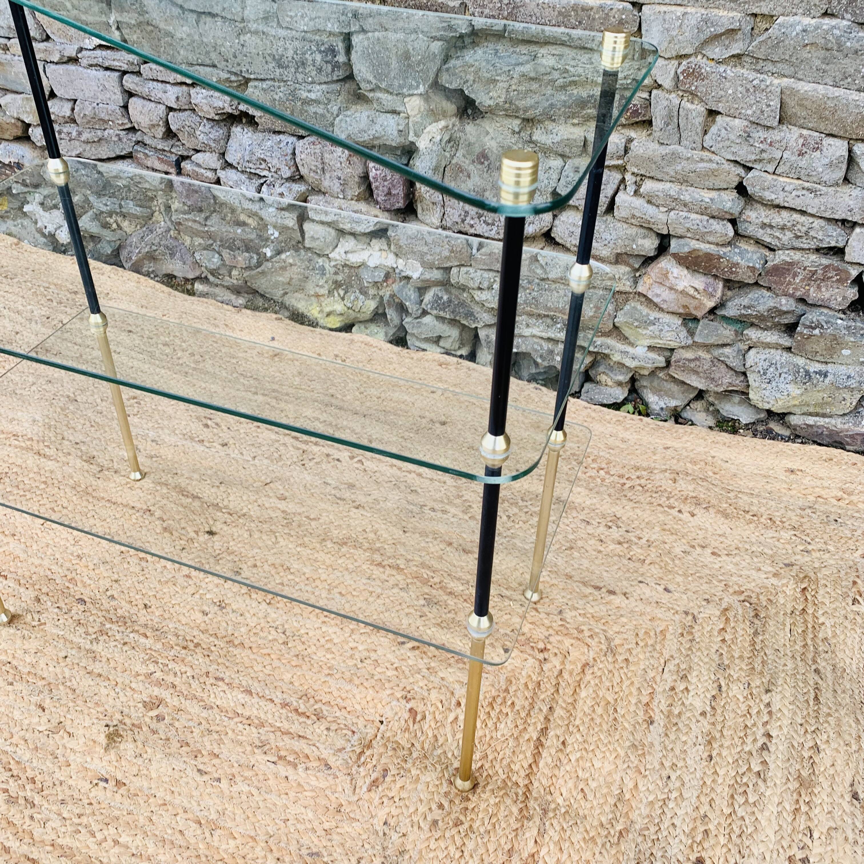 Vintage glass shelf from the 50s/60s