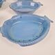 Assiettes en céramique bleue en forme de poisson par Aimé De Grimaud, France, 1970, ensemble de 6.