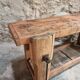 Rustic old workbench, carpenter's bench, console, washbasin unit, around 1900.
