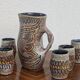 Vintage Accolay ceramic orangeade set, 1960s