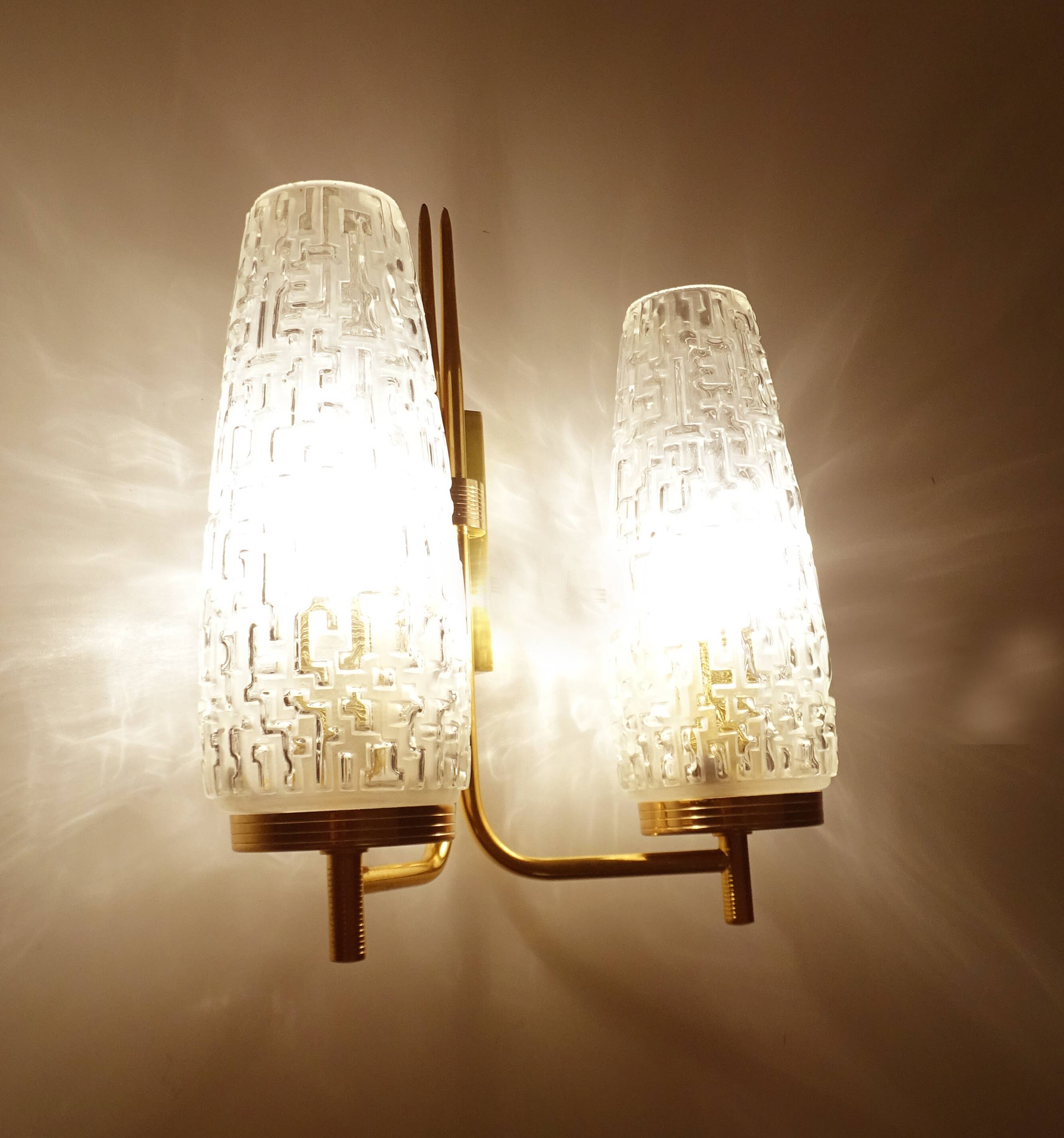 Vintage Glass Wall Light