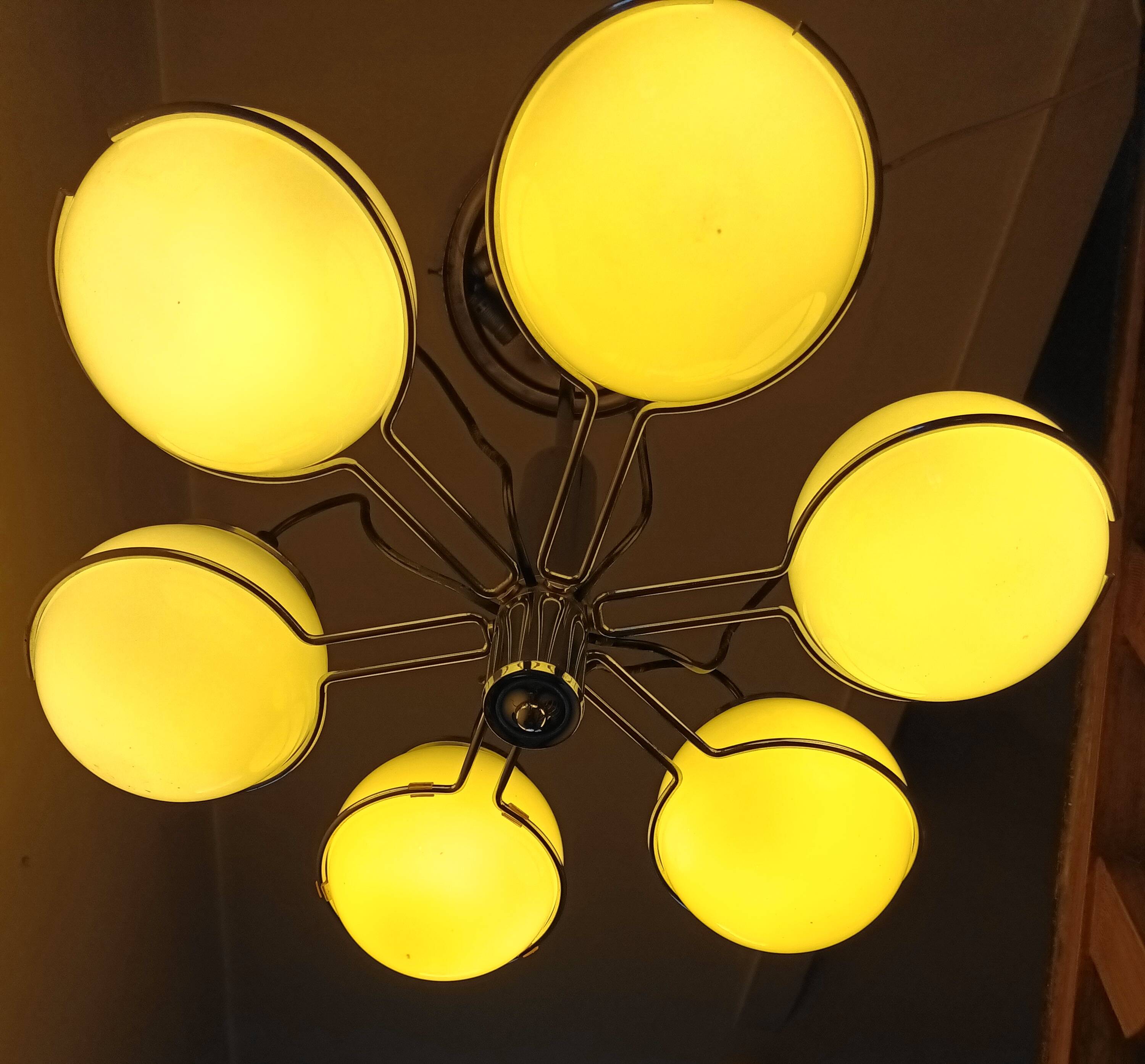 Italian Targetti Sankey chandelier from the 70s