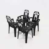 Set of 4 Boston Chairs by Pierre Paulin for Henry Massonnet France 1980s