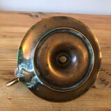 Old copper hand-held candlestick