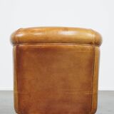 Sheepskin Leather Club Chair with a Warm Color