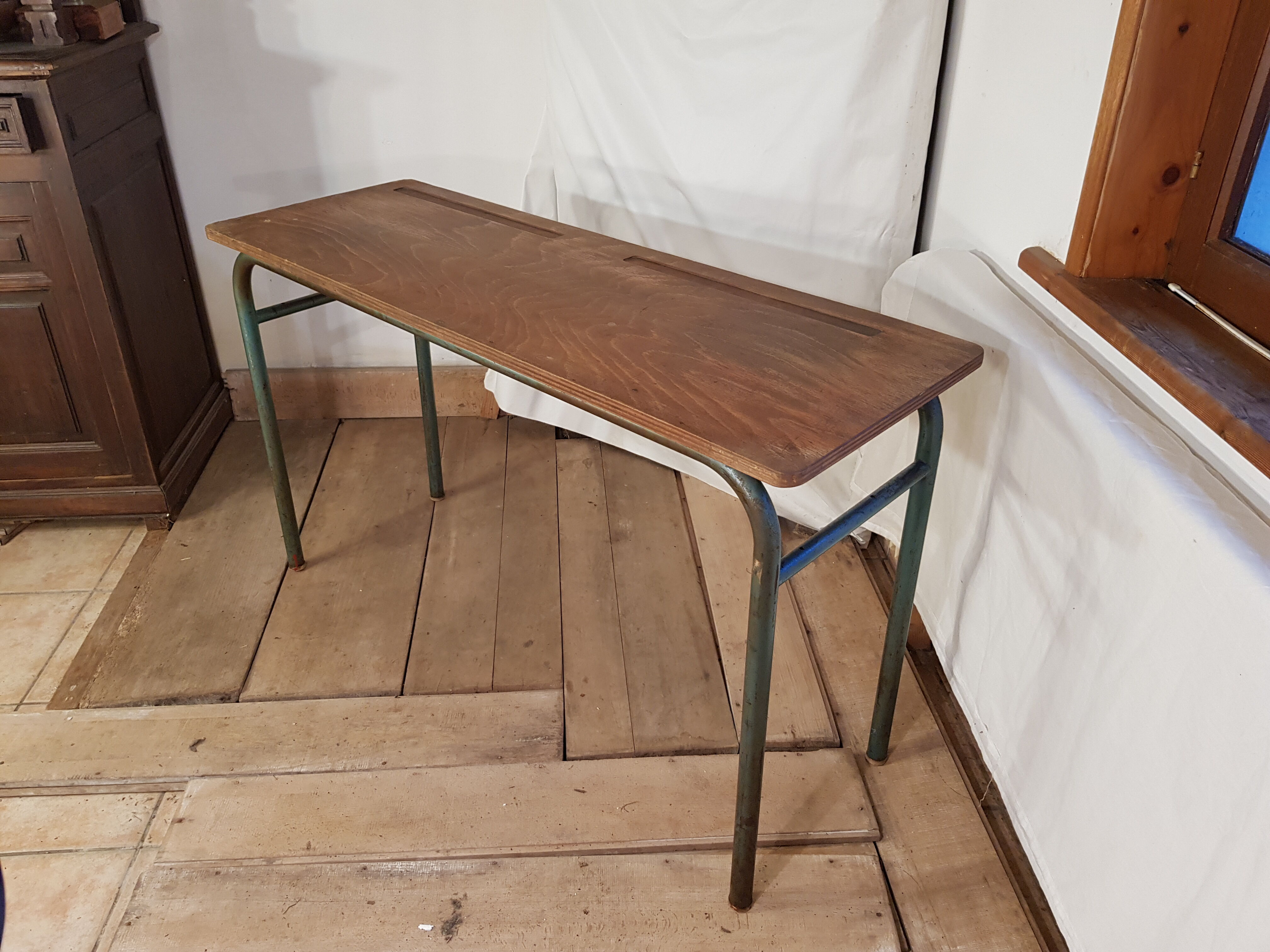 Table desk double school desk 1960