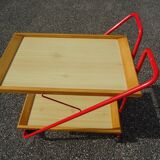 Trolley bar rolling table vintage design 80s