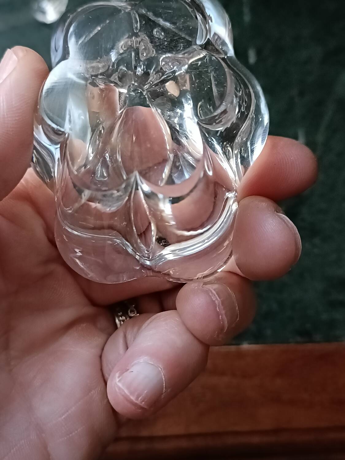 Pair of Daum crystal salt cellars