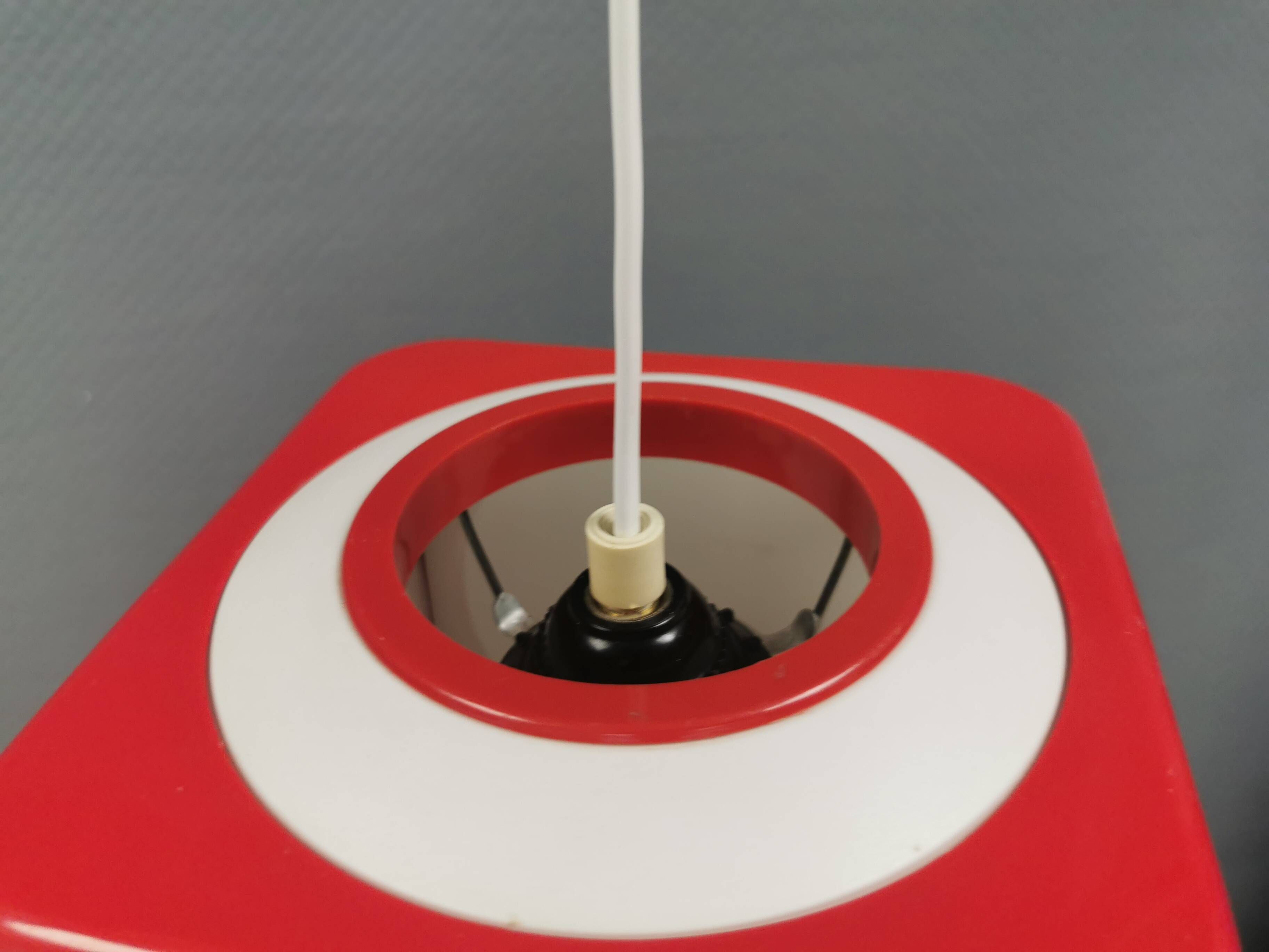 Vintage Poker Dice pendant lamp by Hoyrup Lighting, 1976, Denmark.