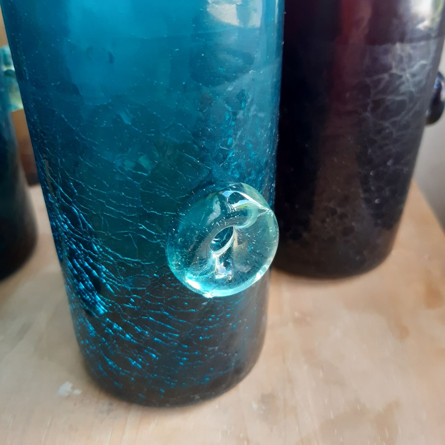 6 very old blown glasses