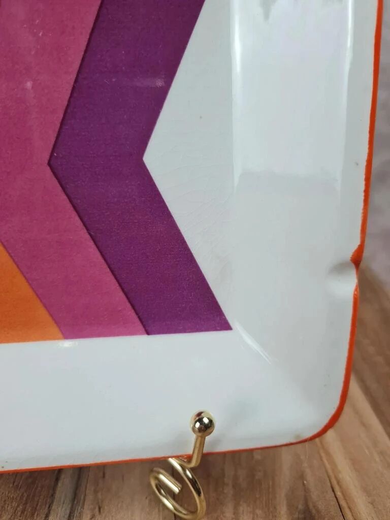 Pocket tray / ashtray Gien "arrows" vintage 70s
