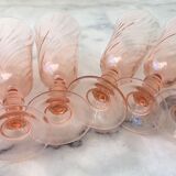 6 glasses vintage champagne flutes