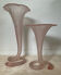 Duo de grands vases italiens corolle en pâte de verre 